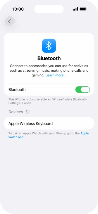 Press the required Bluetooth device and follow the instructions on the screen to pair the device with your phone. Press the required Bluetooth device and follow the instructions on the screen to pair the device with your phone.