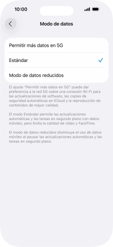 Pulsa el ajuste deseado. Pulsa el ajuste deseado.
