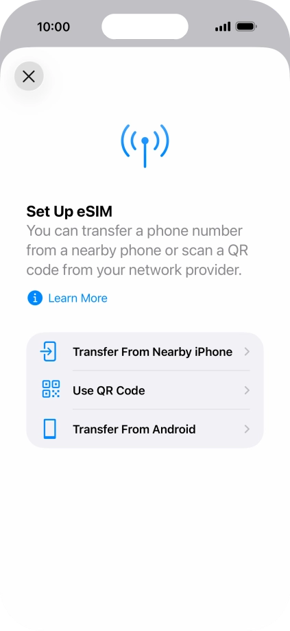 Press Use QR Code. Press Use QR Code.