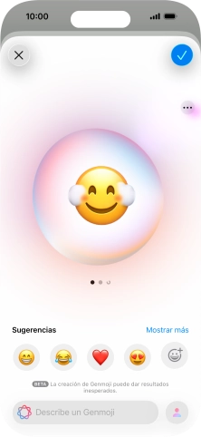 Desliza el dedo hacia la derecha o hacia la izquierda por la pantalla para ver los resultados generados. Desliza el dedo hacia la derecha o hacia la izquierda por la pantalla para ver los resultados generados.