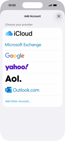 Press Microsoft Exchange. Press Microsoft Exchange.