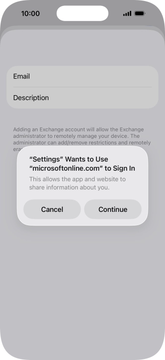 Press Continue. Press Continue.