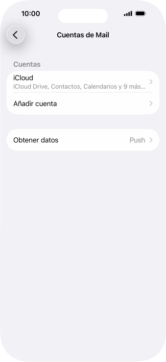 Pulsa Añadir cuenta. Pulsa Añadir cuenta.
