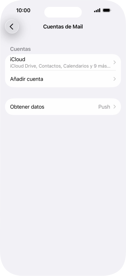 Pulsa Añadir cuenta. Pulsa Añadir cuenta.