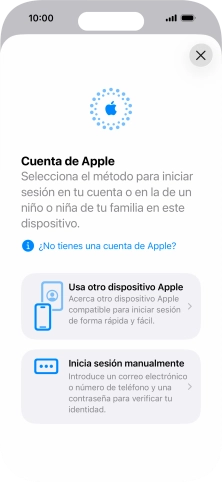 Pulsa Inicia sesión manualmente. Pulsa Inicia sesión manualmente.