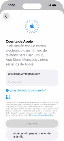 Pulsa Contraseña e introduce la contraseña de tu Cuenta de Apple. Pulsa Contraseña e introduce la contraseña de tu Cuenta de Apple.