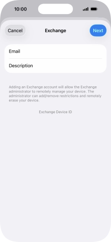 Press Description and key in the required name. Press Description and key in the required name.