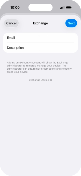 Press Description and key in the required name. Press Description and key in the required name.