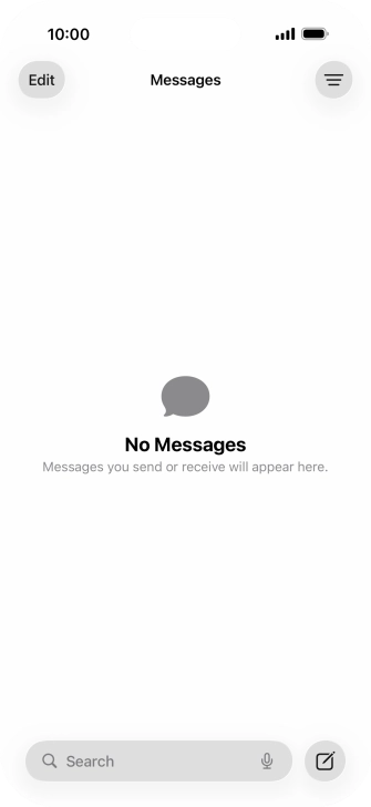 Press the new message icon. Press the new message icon.