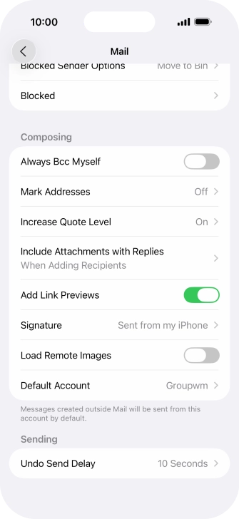Press Default Account. Press Default Account.