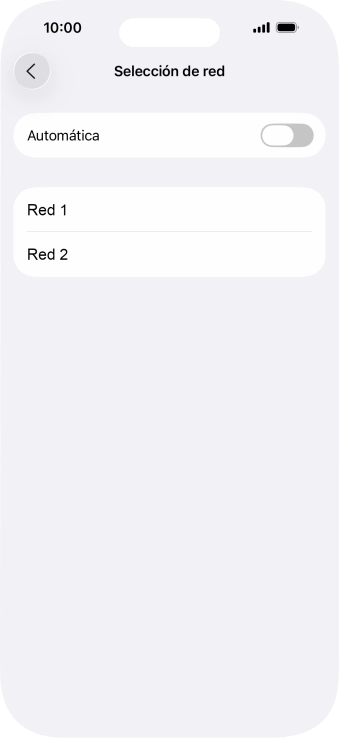 Si desactivas la función, pulsa la red deseada. Si desactivas la función, pulsa la red deseada.