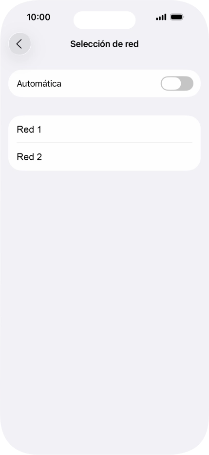 Si desactivas la función, pulsa la red deseada. Si desactivas la función, pulsa la red deseada.