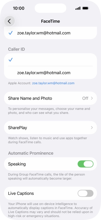 Press the required setting below Press the required setting below