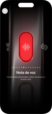Desliza el dedo hacia la derecha o hacia la izquierda por la pantalla para seleccionar la función deseada. Desliza el dedo hacia la derecha o hacia la izquierda por la pantalla para seleccionar la función deseada.