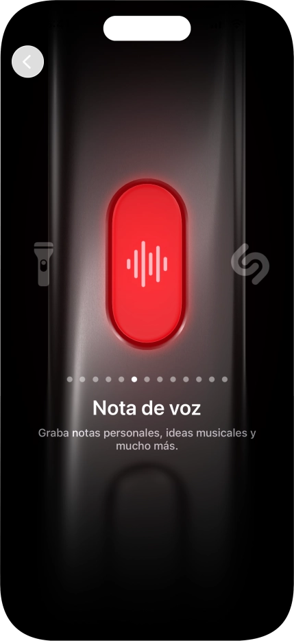 Desliza el dedo hacia la derecha o hacia la izquierda por la pantalla para seleccionar la función deseada. Desliza el dedo hacia la derecha o hacia la izquierda por la pantalla para seleccionar la función deseada.