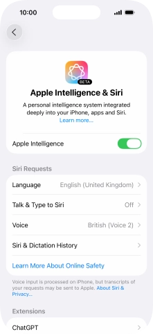 Press Talk & Type to Siri. Press Talk & Type to Siri.