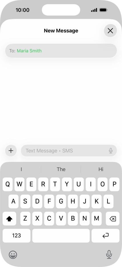 Press the microphone icon and say the required text. Press the microphone icon and say the required text.