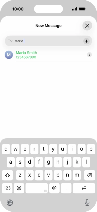Press the required contact. Press the required contact.