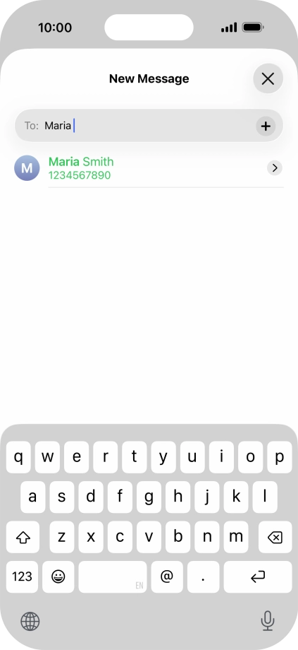 Press the required contact. Press the required contact.