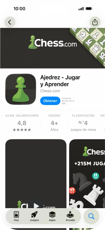 Pulsa Obtener y sigue las indicaciones de la pantalla para instalar la app. Pulsa Obtener y sigue las indicaciones de la pantalla para instalar la app.