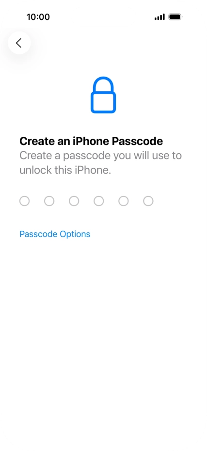 Press Passcode Options. Press Passcode Options.