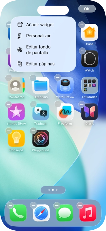 Pulsa Personalizar. Pulsa Personalizar.