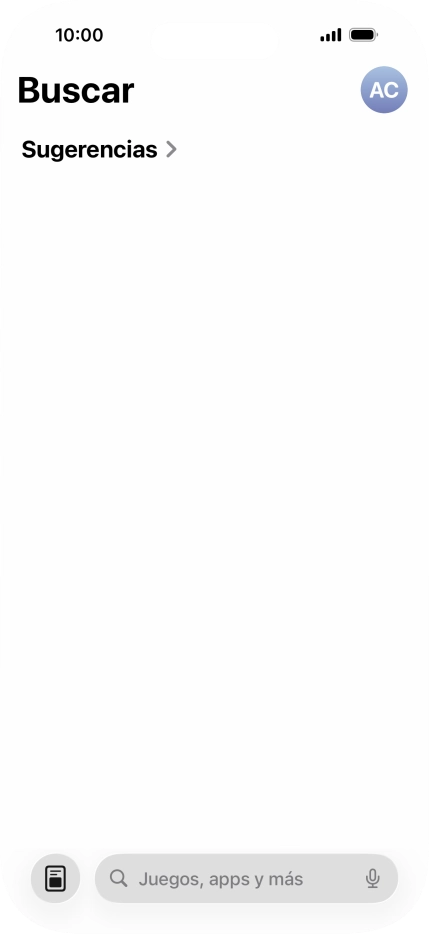 Pulsa en el campo de búsqueda e introduce el nombre o el tema de la app deseada. Pulsa en el campo de búsqueda e introduce el nombre o el tema de la app deseada.