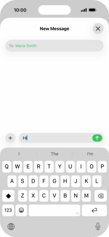 Press the send icon. Press the send icon.