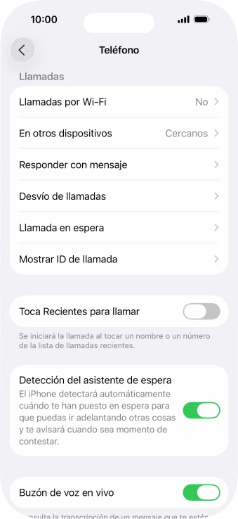 Pulsa Llamada en espera. Pulsa Llamada en espera.