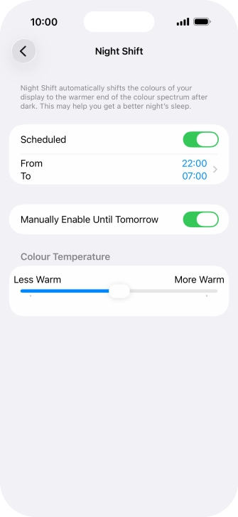 Press and drag the indicator below Press and drag the indicator below
