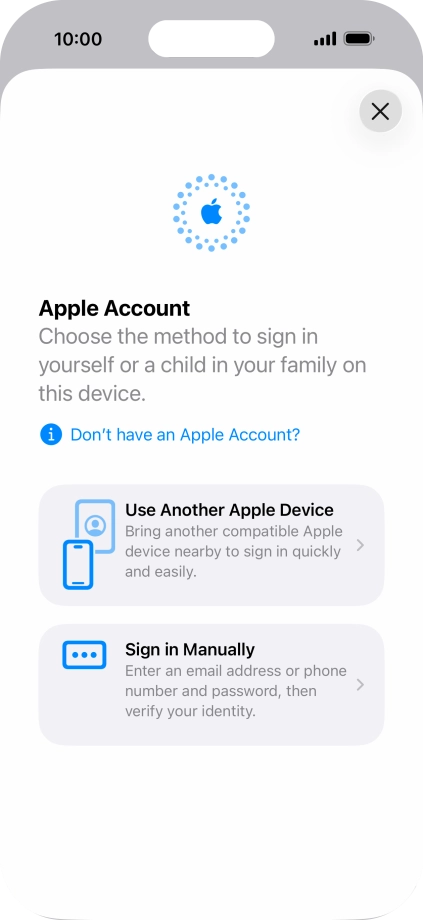 Press Sign in Manually. Press Sign in Manually.