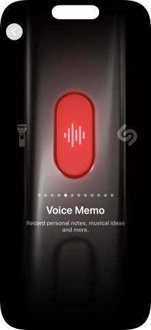 Slide your finger right or left on the screen to select the required function. Slide your finger right or left on the screen to select the required function.