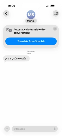Your phone automatically detects a foreign language and suggests translating the conversation. Your phone automatically detects a foreign language and suggests translating the conversation.