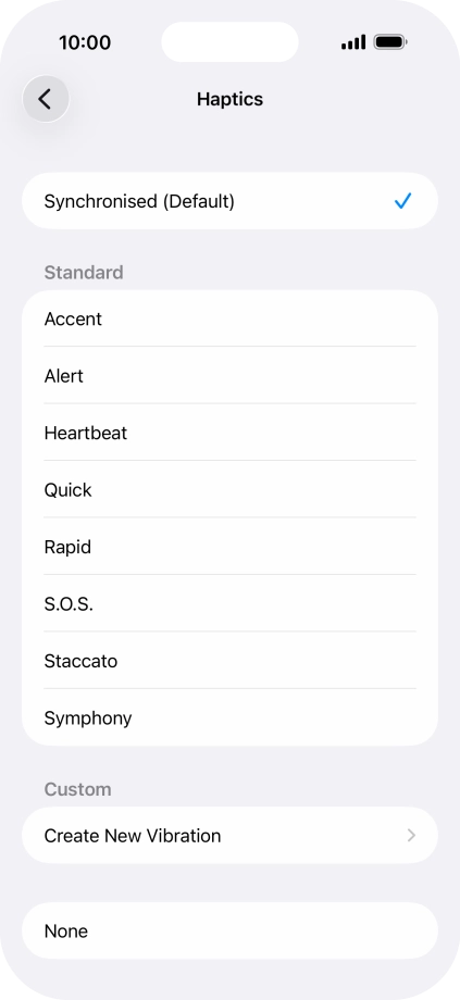 Press the required setting to turn on the function. Press the required setting to turn on the function.