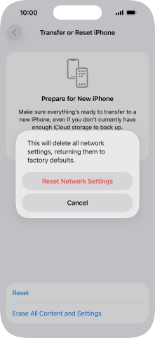 Press Reset Network Settings. Press Reset Network Settings.