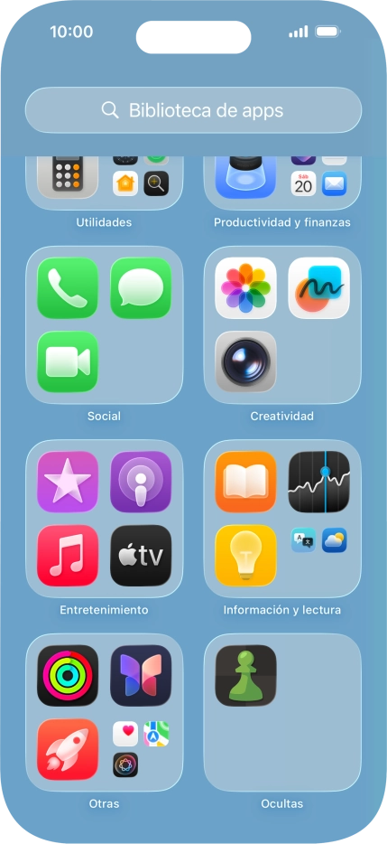 Pulsa la app deseada durante unos instantes. Pulsa la app deseada durante unos instantes.