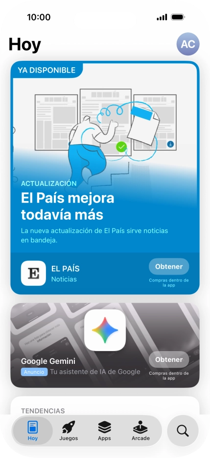 Pulsa el icono de búsqueda. Pulsa el icono de búsqueda.