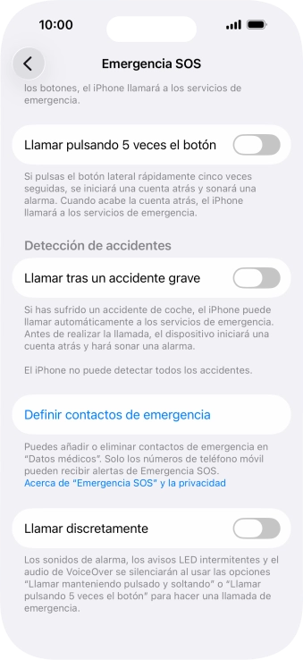 Pulsa el indicador junto a Pulsa el indicador junto a