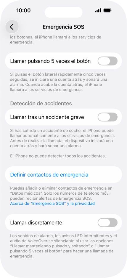 Pulsa el indicador junto a Pulsa el indicador junto a