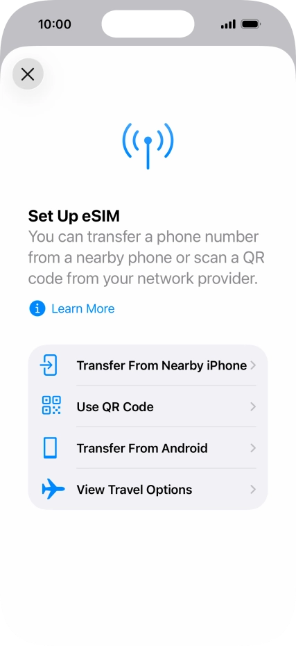 Press Use QR Code. Press Use QR Code.