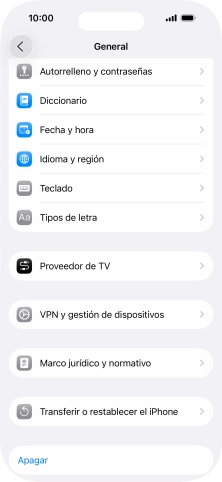 Pulsa Transferir o restablecer el iPhone. Pulsa Transferir o restablecer el iPhone.