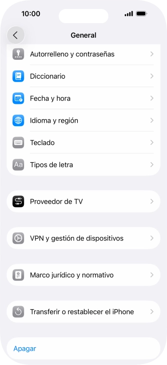 Pulsa Transferir o restablecer el iPhone. Pulsa Transferir o restablecer el iPhone.