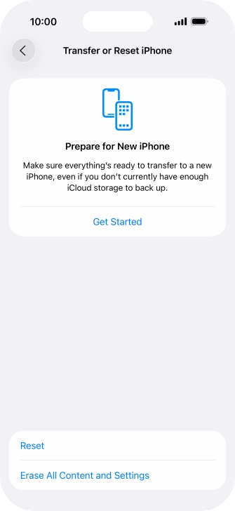 Press Reset. Press Reset.