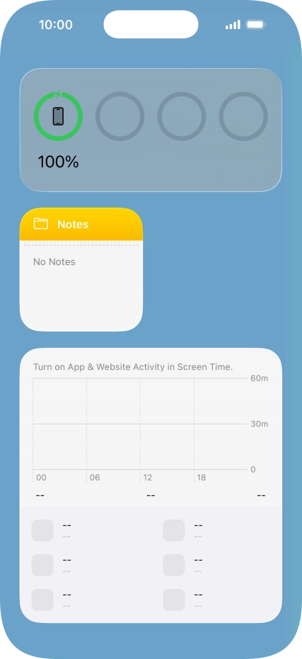 Press and hold the required Widget Stack. Press and hold the required Widget Stack.