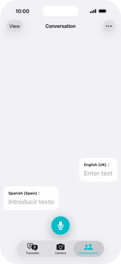 Press the microphone icon and say the required word or sentence. Press the microphone icon and say the required word or sentence.
