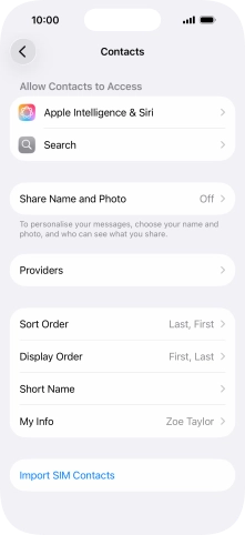 Press Import SIM Contacts. Press Import SIM Contacts.