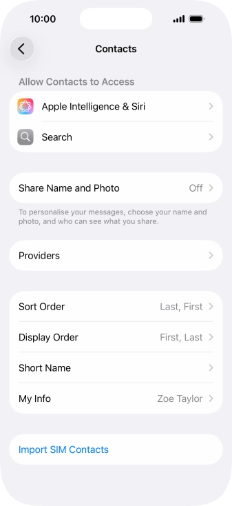 Press Import SIM Contacts. Press Import SIM Contacts.