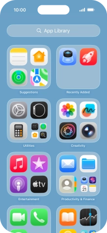 Press the required app. Press the required app.