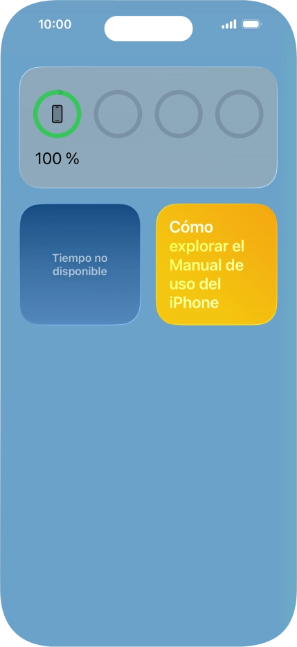 Pulsa el grupo de widgets deseado durante unos instantes. Pulsa el grupo de widgets deseado durante unos instantes.