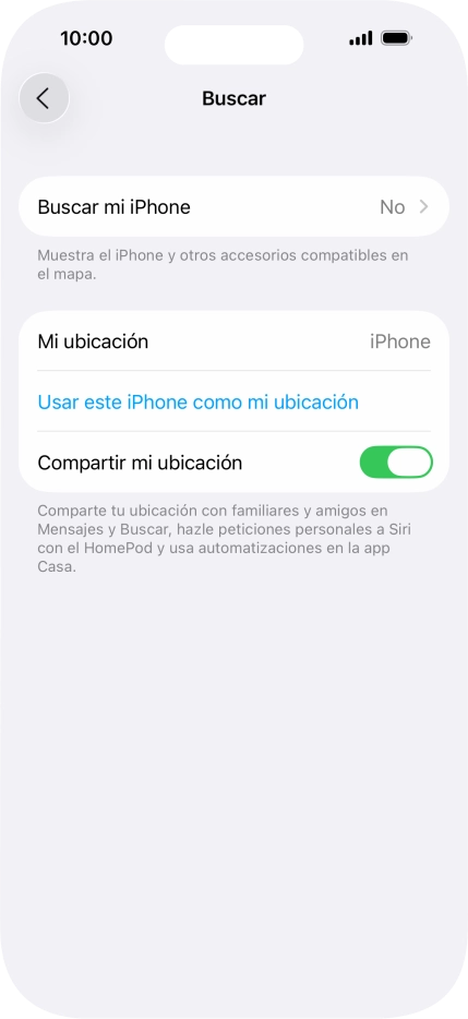 Pulsa Buscar mi iPhone. Pulsa Buscar mi iPhone.